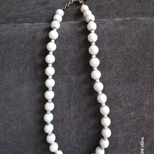 White Beaded Necklace – Brand Unknown